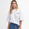 White Barbour Womens Joanne Top On Model