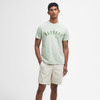 Sea Foam Barbour Mens Terra Dye T-Shirt On Model