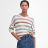 Multi Barbour Womens Mariner Stripe Knitted Jumper On Model