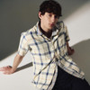 Sea Haze Tartan Barbour Mens Croft Short Sleeve Summer Shirt Lifestyle 2