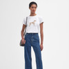 White Barbour Womens Ellewood T-Shirt On Model