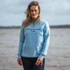 Plain Blue Hoggs Of Fife Dumfries 1888 Ladies 1/4 Zip Sweatshirt Lifestyle