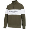 Lovat/White Hoggs Of Fife Dumfries 1888 Gents 1/4 Zip Sweatshirt