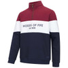 Burgundy/White/Navy Hoggs Of Fife Dumfries 1888 Gents 1/4 Zip Sweatshirt