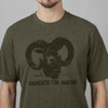 Pine Green Melange Seeland Mens Outdoor T-Shirt On Model