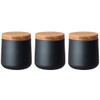 Black Denby Set of 3 Storage Canisters