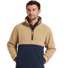 True Navy / Tan Schoffel Mens Berkeley Retro Fleece 1/4 Zip