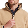 True Navy / Tan Schoffel Mens Berkeley Retro Fleece 1/4 Zip Zipper