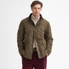 Dark Olive Barbour Mens Elter Quilted Jacket