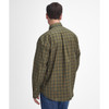 Deep Olive Barbour Mens Sporting Tattersall Regular Shirt Back