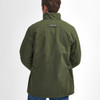 Olive Barbour Mens Winter Spoonbill Waterproof Jacket Model Rear