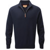 Navy Schoffel Mens Calton Cotton Cashmere 1/4 Zip Jumper