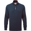 Petrol Blue Schoffel Mens Calton Cotton Cashmere 1/4 Zip Jumper