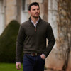 Schoffel Mens Calton Cotton Cashmere 1/4 Zip Jumper Lifestyle