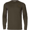 Hunting green/Shadow brown Harkila Forest Hunter Long Sleeve T-Shirt