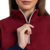 Cotswold Fox Unisex Cheltenham Quarter Zip Burgundy Jumper zip