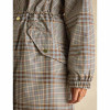 Dartmoor Check Joules Womens Holkham Printed Raincoat On Model Detail