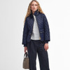 Navy/Classic Barbour Womens Fitted Beadnell Quilt Jacket Model