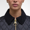 Black Barbour Womens Fitted Beadnell Quilt Jacket Zip