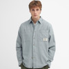 Mineral Blue Barbour Mens Angelo Relaxed Twill Shirt On Model