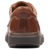 Dark Tan Leather Clarks Mens Un Abode Ease Shoe Back