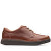 Dark Tan Leather Clarks Mens Un Abode Ease Shoe Side