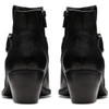 Black Leather Clarks Womens Neva Buckle Boot Back