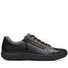 Black Leather Clarks Womens Nalle Lace Shoe Side