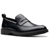 Black Leather Clarks Mens Aldwin Step Shoe
