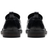 Black Leather Clarks Mens Aldwin Step Shoe Back