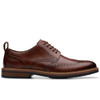 Mid Tan Leather Clarks Mens Aldwin Limit Brogue Shoe Side