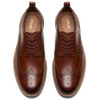 Mid Tan Leather Clarks Mens Aldwin Limit Brogue Shoe Top