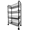 Black Delfinware 4 Tier Mobile Trolley