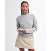 Pearl Blue Barbour Womens Lavensdale Crew Knitted Jumper On Model