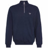 Navy Barbour Mens Beckhill Half Zip Sweatshirt