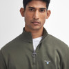 Mid Olive Barbour Mens Beckhill Half Zip Sweatshirt Zip neck
