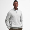 Grey Barbour Mens Beckhill Half Zip Sweatshirt Front