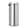 Matt Steel 30 Litre Brabantia Flame Guard Waste Paper Bin Side