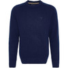 Navy Barbour Mens Grangetown Merino Crew Neck Sweater