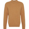 Harvest Gold Navy Barbour Mens Grangetown Merino Crew Neck Sweater