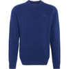Inky Blue Navy Barbour Mens Grangetown Merino Crew Neck Sweater