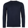 Navy Barbour Mens Pima Cotton Crew Neck Jumper