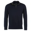 Navy Barbour Mens Cotton Half Zip Sweater