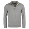 Grey Marl Barbour Mens Cotton Half Zip Sweater