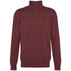 Burnt Heather Barbour Mens Cotton Half Zip Sweater