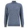 Dusk Blue Barbour Mens Cotton Half Zip Sweater