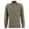 Smokey Olive Barbour Mens Cotton Half Zip Sweater