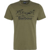 Mid Olive Barbour Mens Field Dog Graphic T-Shirt