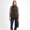 Spiced Pumpkin Barbour Womens Glades Wool Gilet On Model