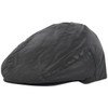 black Barbour Mens Wax Flat Cap